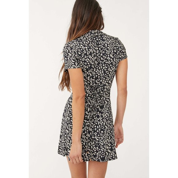 NWT Free People Marsaille Mini Dress / Black Combo - Picture 3 of 7